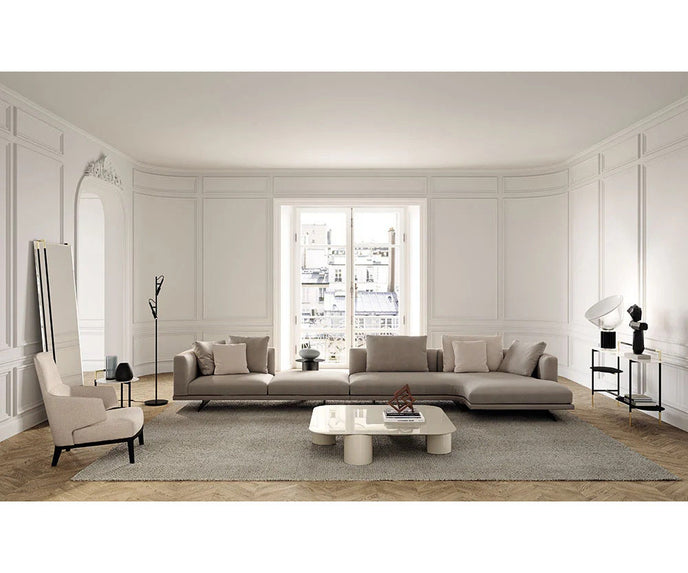 Amanda Bergère by Frigerio upholstered lounge chair with solid wood base Casa Design Group