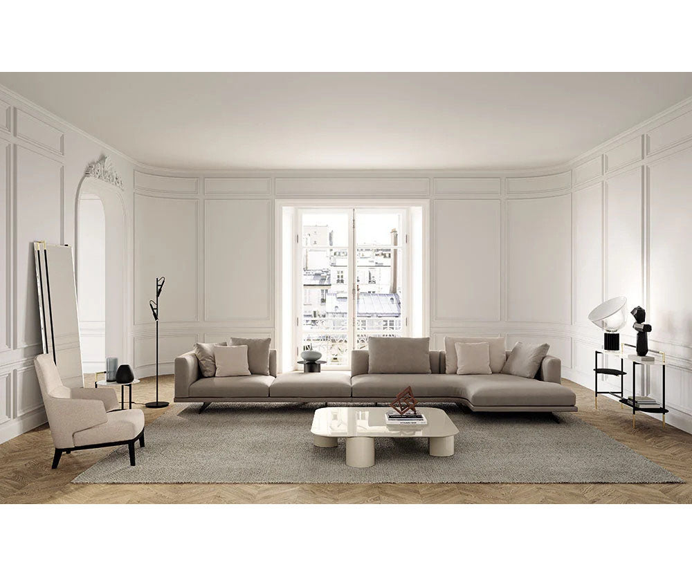 Amanda Bergère by Frigerio upholstered lounge chair with solid wood base Casa Design Group