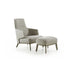 Amanda Bergère by Frigerio upholstered lounge chair with solid wood base Casa Design Group