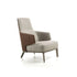 Amanda Bergère by Frigerio upholstered lounge chair with solid wood base Casa Design Group