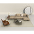 Amanda Bergère by Frigerio upholstered lounge chair with solid wood base Casa Design Group