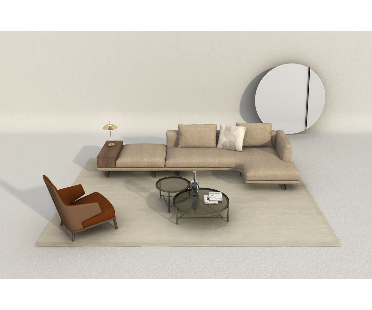 Amanda Bergère by Frigerio upholstered lounge chair with solid wood base Casa Design Group
