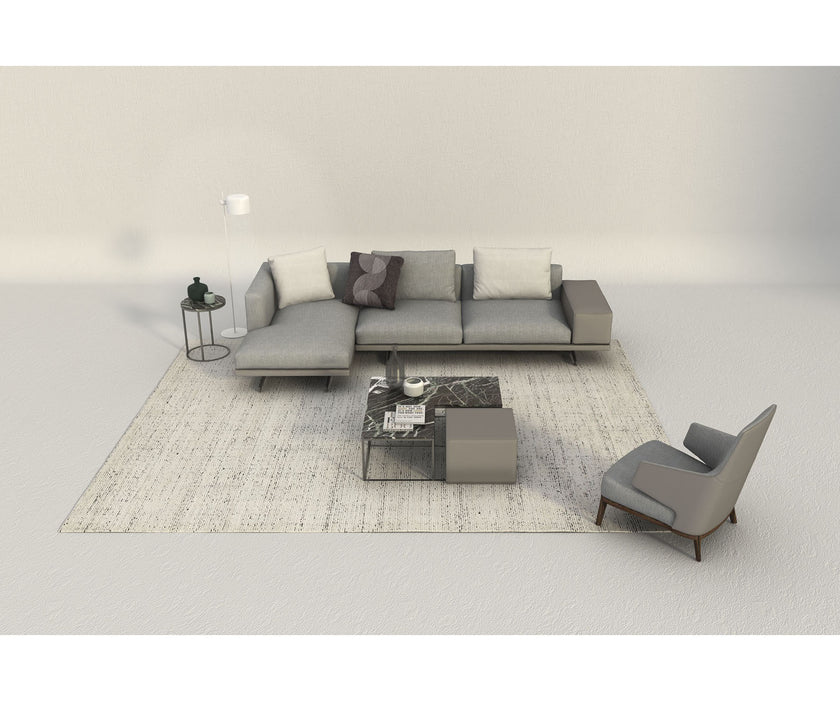 Amanda Bergère by Frigerio upholstered lounge chair with solid wood base Casa Design Group