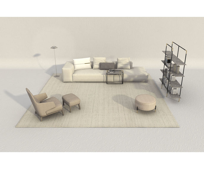 Amanda Bergère by Frigerio upholstered lounge chair with solid wood base Casa Design Group