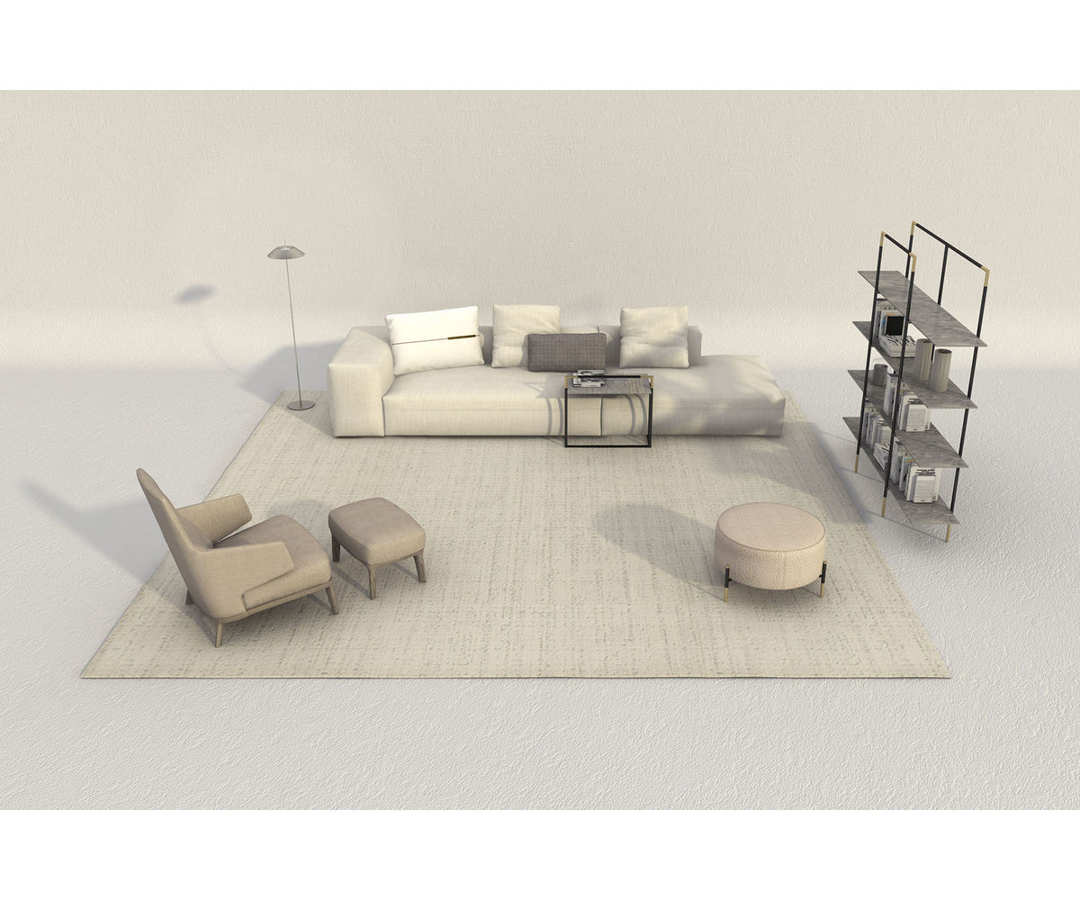 Amanda Bergère by Frigerio upholstered lounge chair with solid wood base Casa Design Group