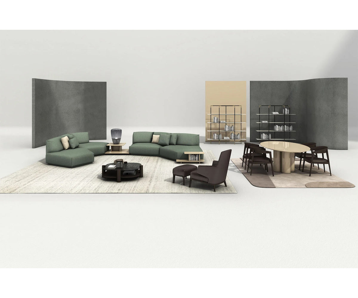Amanda Bergère by Frigerio upholstered lounge chair with solid wood base Casa Design Group