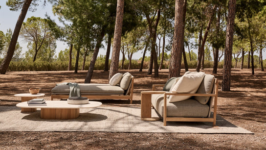 Amanu elegant 3-seat outdoor sofa by Yabu Pushelberg for Tribù | Casa Design Group