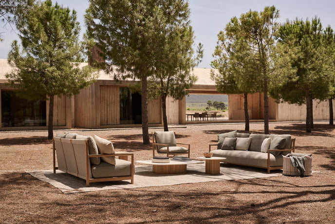 Amanu elegant 3-seat outdoor sofa by Yabu Pushelberg for Tribù | Casa Design Group