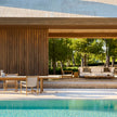 Amanu elegant 3-seat outdoor sofa by Yabu Pushelberg for Tribù | Casa Design Group