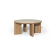 Amanu round teak coffee table by Yabu Pushelberg for Tribù | Casa Design Group