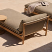 Amanu sculptural teak C-table by Yabu Pushelberg for Tribù | Casa Design Group