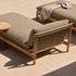 Amanu sculptural teak C-table by Yabu Pushelberg for Tribù | Casa Design Group