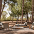 Amanu teak and woven daybed by Yabu Pushelberg for Tribù | Casa Design Group