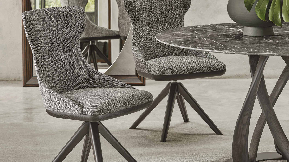 High End Andy Girevole Dining Armchair by Porada Casa Design Group