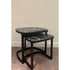 Antigone Side Tables floor sample with Grey Carnico marble tops and wenge-stained ash wood bases – Casa Design Group  