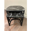 Antigone Side Tables floor sample with Grey Carnico marble tops and wenge-stained ash wood bases – Casa Design Group  