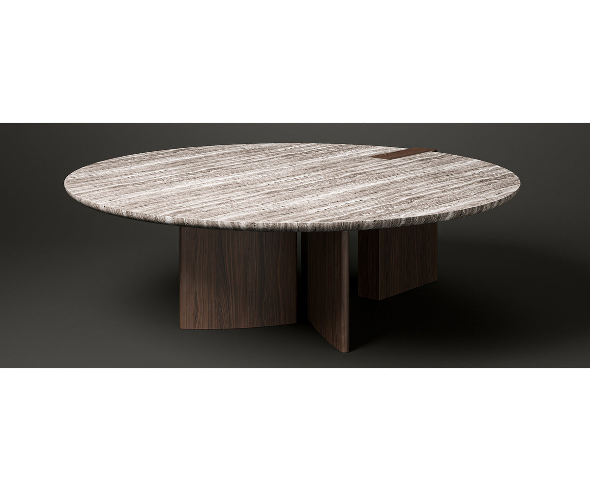 Contemporary Antinomia Dining Table by Emmemobili with sculptural base | Casa Design Group