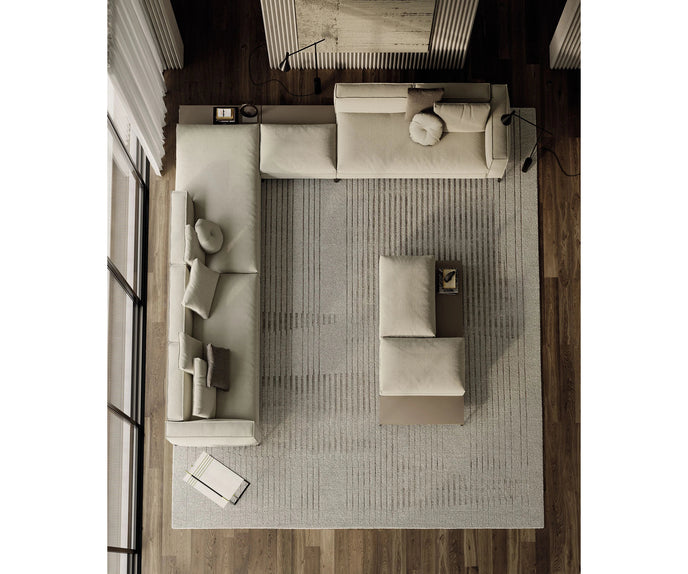Taylor Modular Sofa by Frigerio featuring architectural lines, tailored detailing, and flexible modular configurations | Casa Design Group