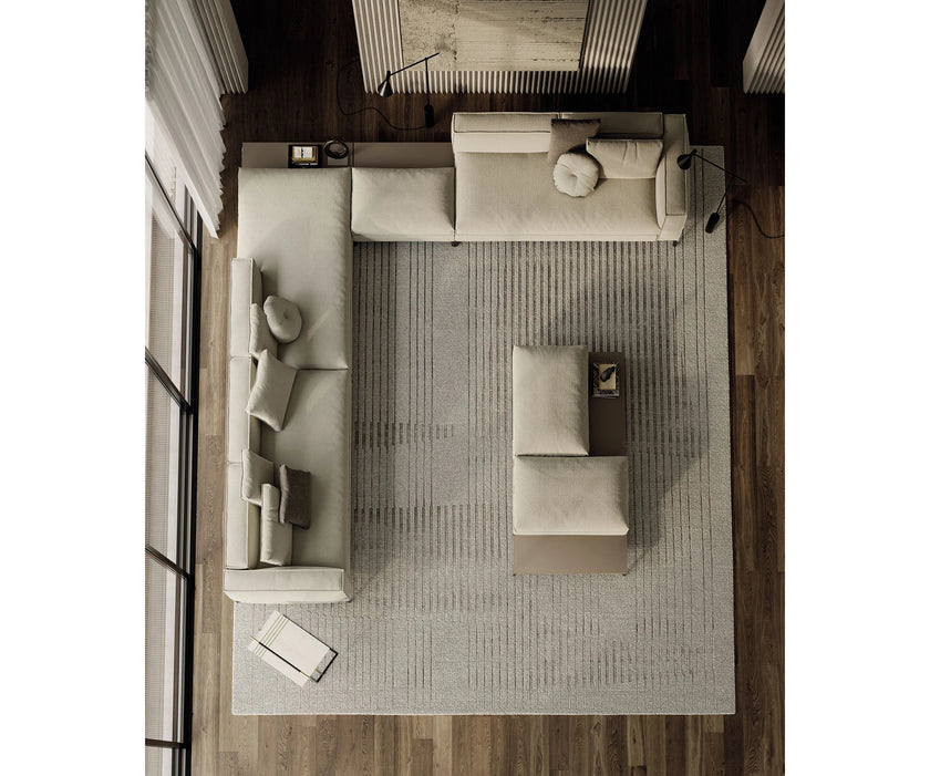 Taylor Modular Sofa by Frigerio featuring architectural lines, tailored detailing, and flexible modular configurations | Casa Design Group