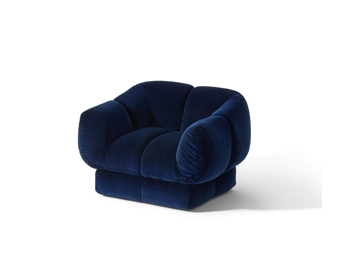 Ardys Lounge Chair by Cassina with deep stitched upholstery and a sculptural contemporary design.