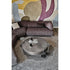 Arena Coffee Table by Cattelan Italia with a hand-brushed wood top and rotating glass extensions.