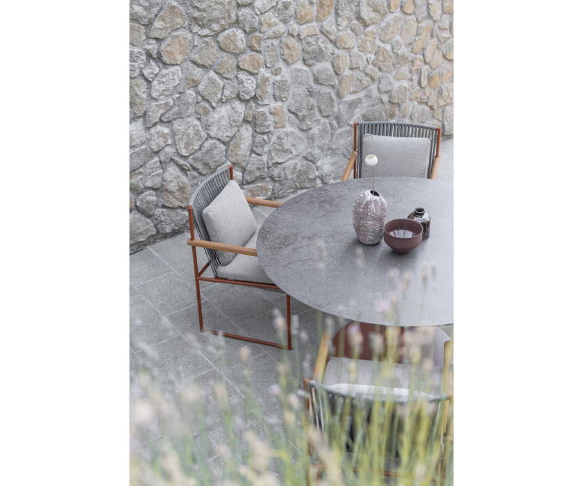 Modern Round Arena Outdoor Dining Table Casa Design Group