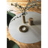 Aretha 3400 table by Bross with central column base in stone or ashwood and ceramic or wood top Casa Design Group