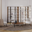 Aristo XL .24 Coffee Table by Capital with a round solid wood top and metallic base.