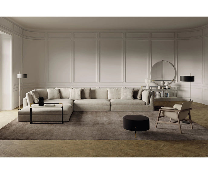 Arnè Sectional Sofa by Frigerio modular designer sectional sofa with deep seating and contemporary Italian design | Casa Design Group