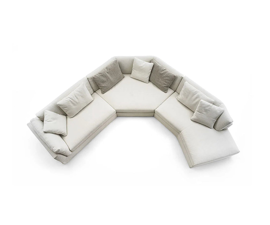 Arnè Sectional Sofa by Frigerio modular designer sectional sofa with deep seating and contemporary Italian design | Casa Design Group