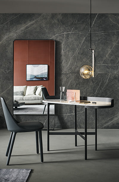 Asia elegant modern vanity with mirror by Gino Carollo for Bonaldo | Casa Design Group