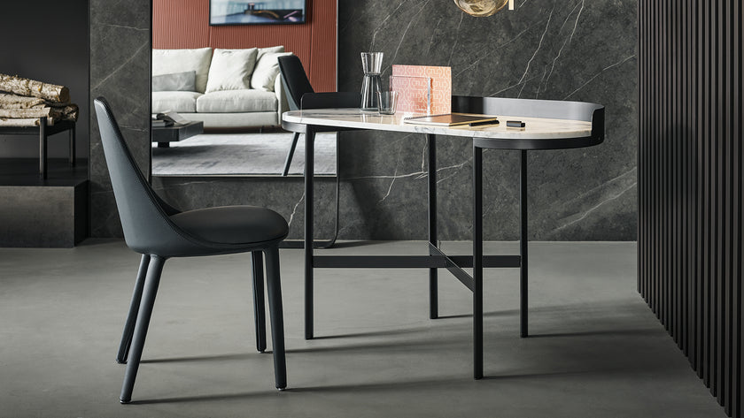 Asia elegant modern vanity with mirror by Gino Carollo for Bonaldo | Casa Design Group