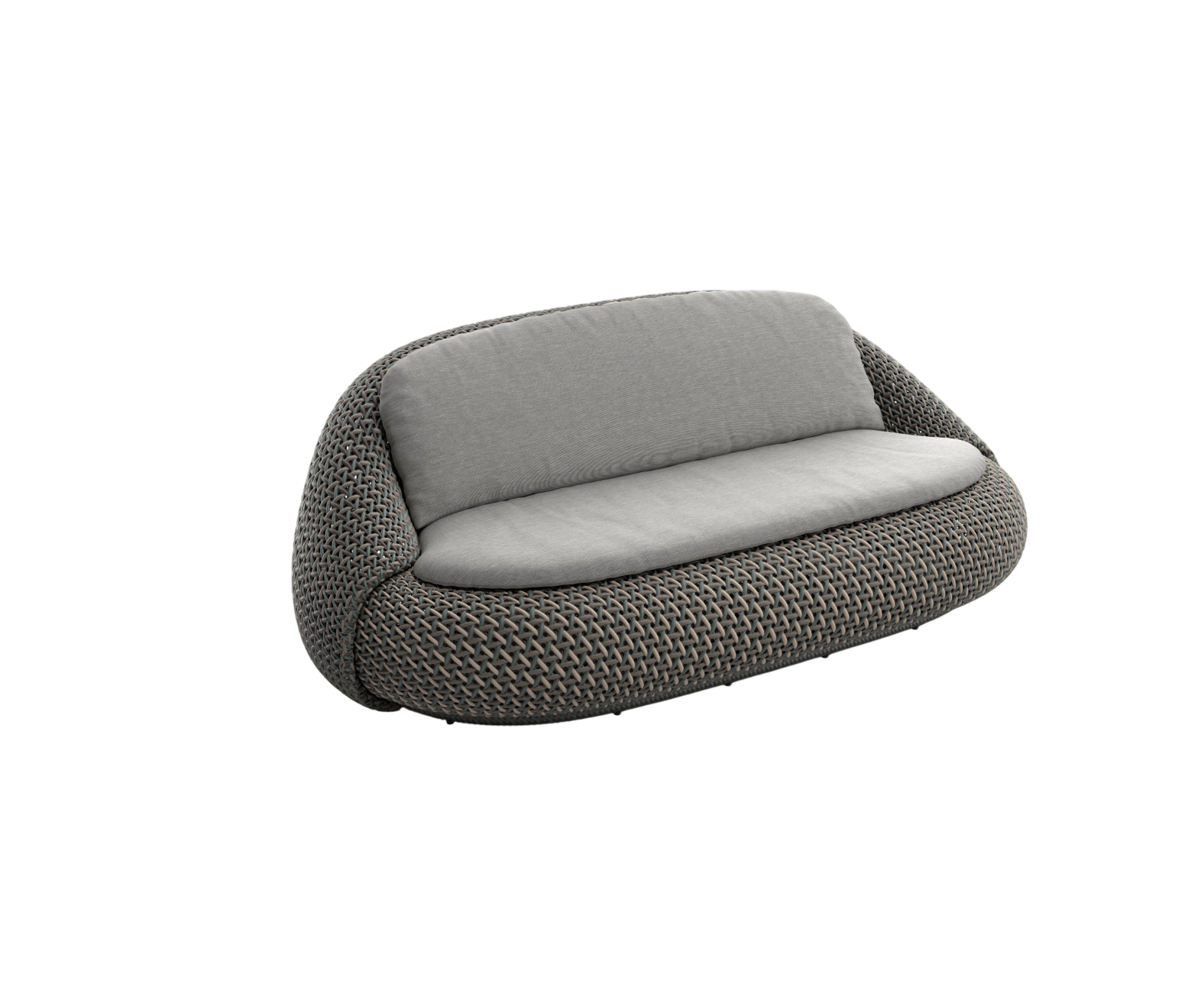 Modern Outdoor Lounge – Dedon Atolo 2-Seater Sofa in Textured Fiber Weave | Casa Design Group