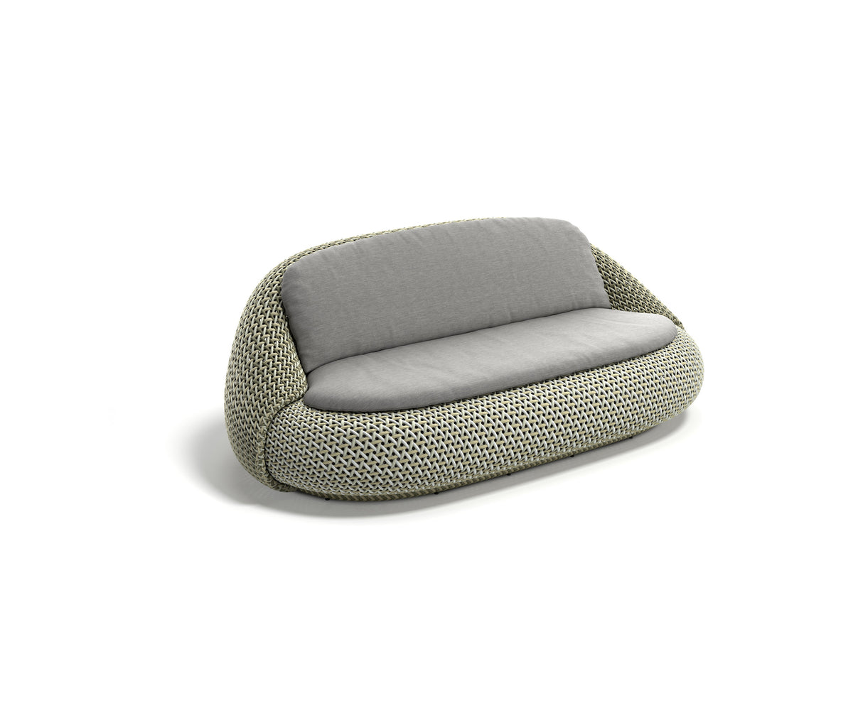 Modern Outdoor Lounge – Dedon Atolo 2-Seater Sofa in Textured Fiber Weave | Casa Design Group