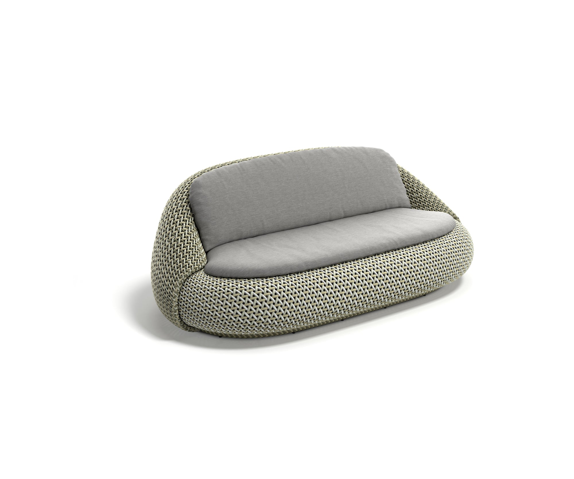 Modern Outdoor Lounge – Dedon Atolo 2-Seater Sofa in Textured Fiber Weave | Casa Design Group