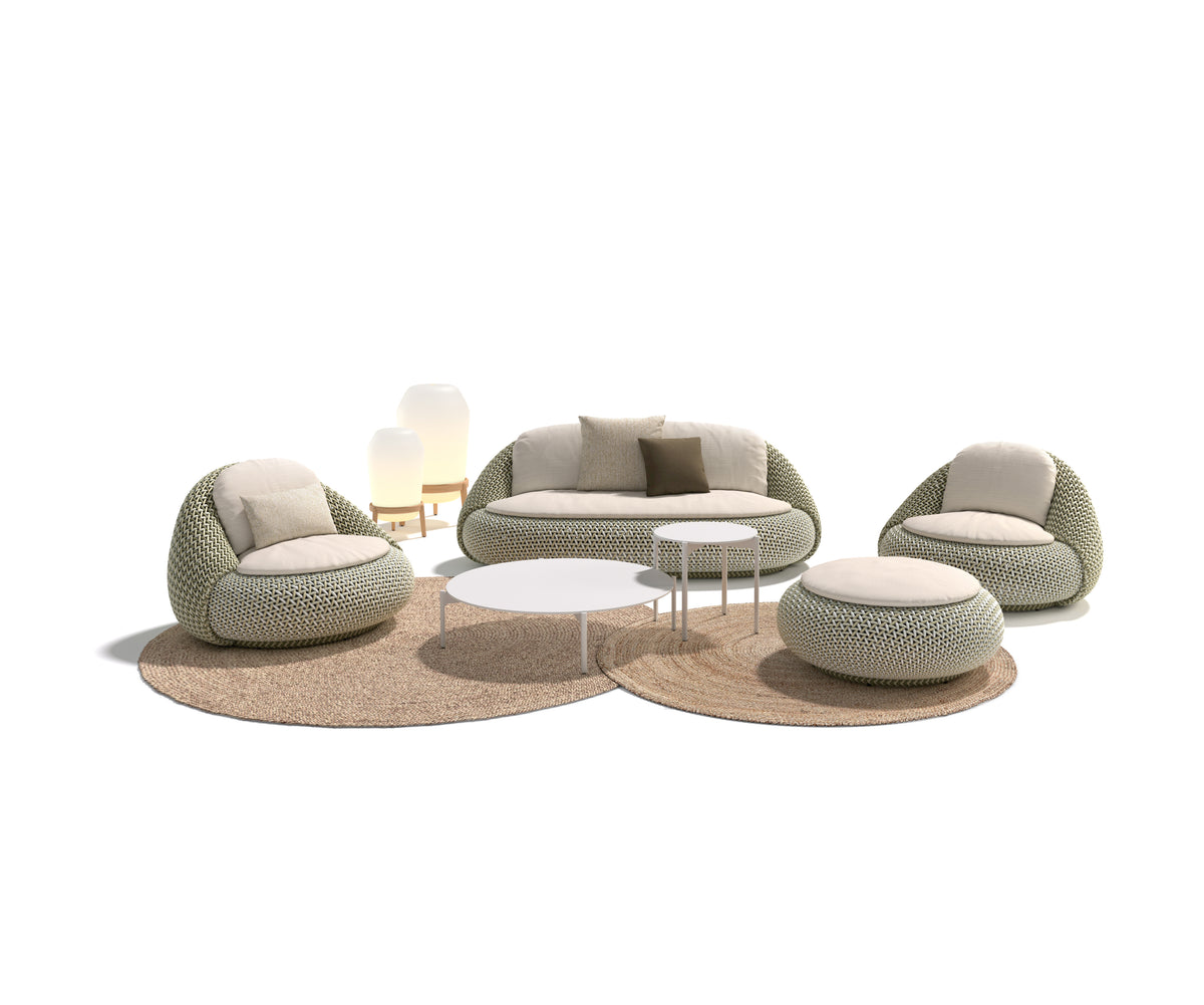 Modern Outdoor Lounge – Dedon Atolo 2-Seater Sofa in Textured Fiber Weave | Casa Design Group
