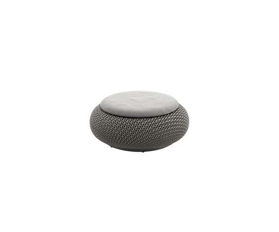 Dedon Atolo Footstool – Rounded Outdoor Pouf in Coastal-Inspired Fiber Design | Casa Design Group