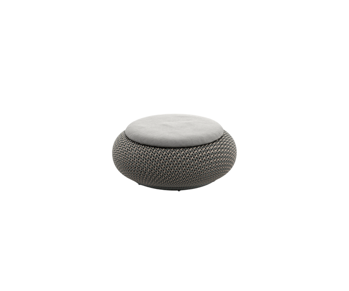Dedon Atolo Footstool – Rounded Outdoor Pouf in Coastal-Inspired Fiber Design | Casa Design Group