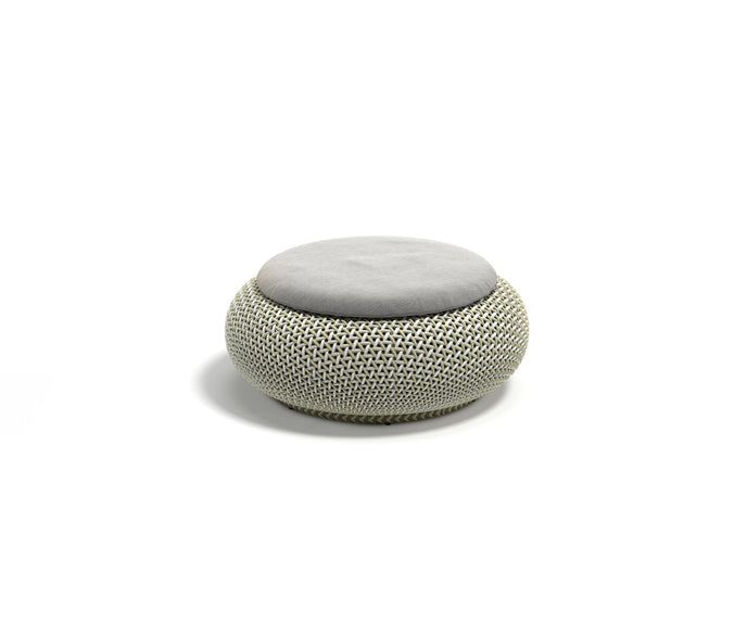 Dedon Atolo Footstool – Rounded Outdoor Pouf in Coastal-Inspired Fiber Design | Casa Design Group