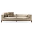 Aton Sofa by Giorgetti modular Italian sofa with Canaletto walnut structure and premium upholstery | Casa Design Group