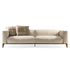 Aton Sofa by Giorgetti modular Italian sofa with Canaletto walnut structure and premium upholstery | Casa Design Group