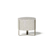 Aurea elegant pouf with metallic base by Capital Creative Lab | Casa Design Group