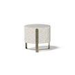 Aurea elegant pouf with metallic base by Capital Creative Lab | Casa Design Group