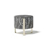 Aurea elegant pouf with metallic base by Capital Creative Lab | Casa Design Group