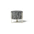 Aurea elegant pouf with metallic base by Capital Creative Lab | Casa Design Group