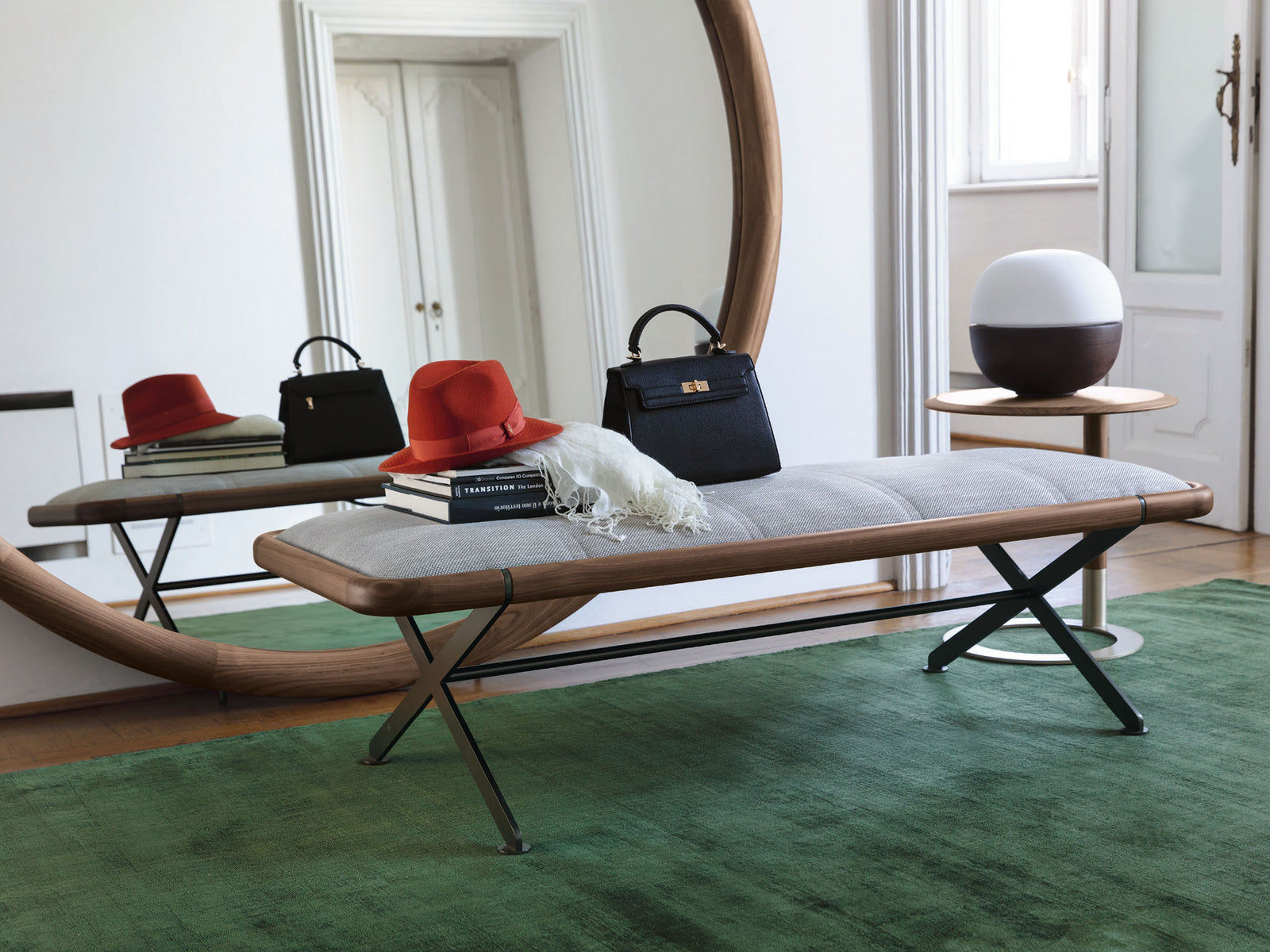 High End Axxia Bench by Porada Casa Design Group