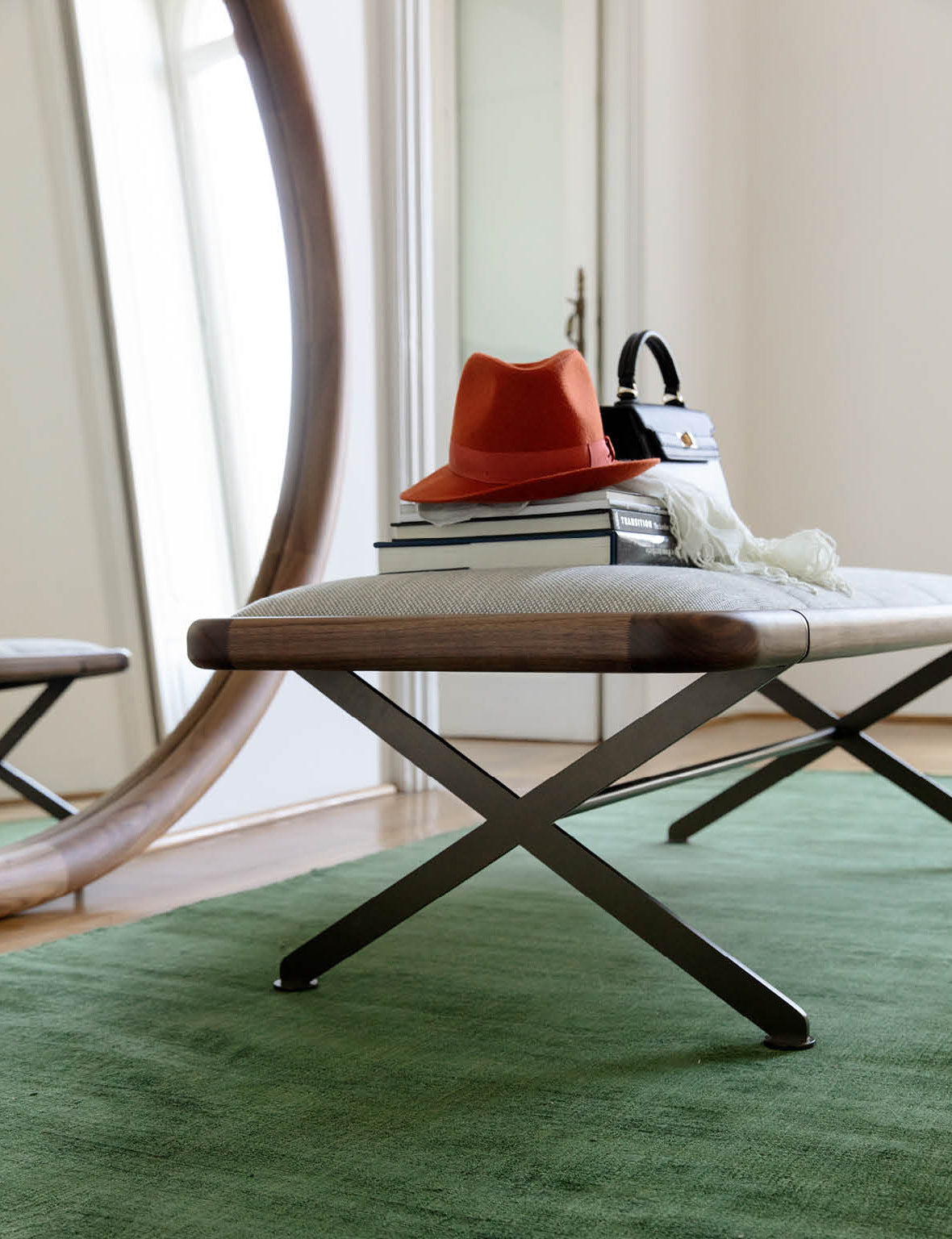 High End Axxia Bench by Porada Casa Design Group