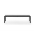 Azul Bench by Molteni&C upholstered in regenerated hide leather with a powder-coated steel frame.