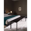 Azul Bench by Molteni&C upholstered in regenerated hide leather with a powder-coated steel frame.