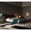 Azul Bench by Molteni&C upholstered in regenerated hide leather with a powder-coated steel frame.